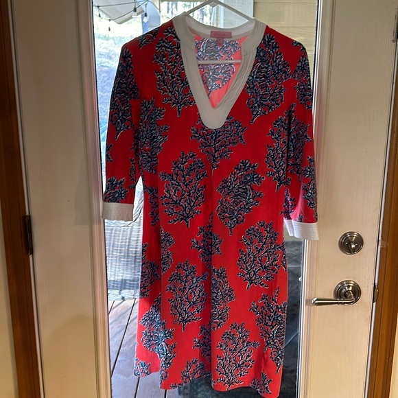 Lilly Pulitzer cotton shift dress, size small, coastal boho chic coastal print - Picture 1 of 16